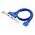 Adaptador Placa Traseira USB 3.0 com 2 Portas – Conector Interno 20 Pinos para Painel Traseiro - Imagem 2