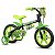 Bicicleta Infantil Nathor Aro 12 Black 12 Verde e Preto - Imagem 1
