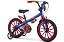 Bicicleta Aro 16 Infantil Nathor Capitão América Vermelho/Azul - Imagem 1