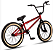 Bicicleta Bmx Série 10 Aro 20 Aço Hi-Ten K7 Vermelho - Imagem 3