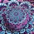 Almofada Mandala Roxo e Azul Turquesa - Imagem 1