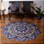 Almofada Mandala Azul Marinho e Ocre - Imagem 3