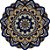 Tapete Mandala Azul Marinho e Ocre - Imagem 2