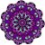 Tapete Mandalinha Roxo e Azul Turquesa - Imagem 2