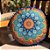 Almofada Mandala Azul, Amarelo e Laranja - Imagem 1