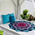 Manta Decorativa Mandala Rosa, Roxo e Azul - Imagem 3