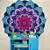 Manta Decorativa Mandala Rosa, Roxo e Azul - Imagem 1