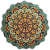 Manta Decorativa Mandala Verde, Laranja e Amarelo - Imagem 2