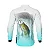 Camisa de Pesca Brk Tucunaré Branca e Azul com Proteção Solar UV50+ - Imagem 2