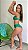 Top Tabata e Tanga Hot Pant Verde Bandeira - Imagem 2