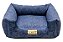Cama Quadrada para Cachorro ou Gato Luppet Luxo Azul Petróleo Tamanho:M - Imagem 3