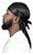 Bandana Durag Waves Touca Afro De Cetim Preto - Imagem 1
