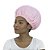 Touca Toalha Com Elástico Para Secar Cabelo Rosa - Imagem 1