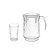Jarra de vidro com 4 copos para suco ou água jarra de 1,3lts - Imagem 3