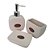 Saboneteira com 3 peças em ceramica kit lavabo porta sabonete porta algodão - Imagem 2