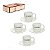 Xícara para café com pires de Porcelana 130 ml  jogo 4 peças - Imagem 5