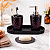 Kit Banheiro 4 Peças Cerâmica Preto – Dispenser 500ml, Porta Escova, Saboneteira e Bandeja - Imagem 4