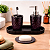 Kit Banheiro 4 Peças Cerâmica Preto – Dispenser 500ml, Porta Escova, Saboneteira e Bandeja - Imagem 6