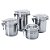 Conjutos de potes inox com tampa hermética para mantimentos - Imagem 1