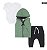 Conjunto Bebê  - Colete Matelassê, Body, Calça Saruel - Verde - Tam. G, GG - Imagem 2