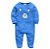 Macacão de bebê de algodão - Azul - Tam. 0 a 3 meses - Imagem 1