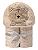 Cobertor bordado de microfibra com capuz - Papi Friends - Urso Ted - Imagem 1