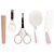 Kit cuidados com estojo para bebê - escova, pente, cortador de unhas, tesoura, lixas - Rosa - Buba - Imagem 4