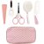 Kit cuidados com estojo para bebê - escova, pente, cortador de unhas, tesoura, lixas - Rosa - Buba - Imagem 1