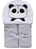 Toalha de banho Forrada com Capuz Papi Friends Panda - 90 cm x 70 cm - Imagem 1