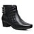Bota Confort Anatômica Ref.: 2079 - Preta - Couro Legítimo - Imagem 1