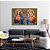 Quadro Religioso Sagrado Coração de Jesus e Maria - auréola dourada - Imagem 2