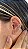 PIERCING EAR HOOK UNIDADE- ORELHA ESQUERDA- ZIRCÔNIAS-DOURADO - Imagem 1