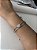 BRACELETE DUPLO- CORAÇÃO CRAVEJADO- PRATEADO - Imagem 2