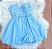 Vestido Azul Luxo Com Cinto Perolado - Imagem 2