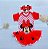 Body Minnie Vermelho com Saia Tutu e Laço - Imagem 1