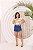 Short Saia Jeans Juvenil - Imagem 1