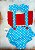Conjunto Body Bebe Faixa Jardineira Infantil Macacão - Imagem 1