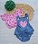Conjunto Junino 3 Pcs Romper Ciganinha Xadrez E Tiara - Imagem 3