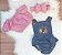 Conjunto 3 Pçs Romper, Ciganinha, Tiara Menina Xadrez  Vermelho Junino - Imagem 1