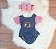 Conjunto 3 Pçs Romper, Ciganinha, Tiara Menina Xadrez  Vermelho Junino - Imagem 3