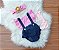 Romper Xadrez Rosa C Tiara - Imagem 1