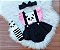 Jardineira Romper Bebe Boneca Metoo Panda C Tiara Temático(nao acompanha meia) - Imagem 1