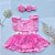 Jardineira Body Romper Bebe Bailarina Mesvesario Com Tiara - Imagem 1