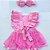 Jardineira Body Romper Bebe Bailarina Mesvesario Com Tiara - Imagem 2