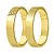 Aliança trabalhada em ouro 18k com 4mm 2,8g (unidade) - Imagem 1
