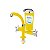 Purificador de Água de Bancada Ideale Eco Amarelo/ Cromado - Imagem 1