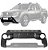 BUMPER PP DUSTER OROCH 15/20 S/ALOJ F.MILHA PRET/PRATA ALUU - Imagem 1