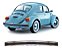 Lamina Colecionador FUSCA MEXICANO 1968 / 1973 TRASEIRA CROMADO Largo - Imagem 1