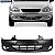 Parachoque Corsa Sedan / Pick-up/ Hatch / Wagon 00/09 Dianteiro Preto Liso c/ Farol - Imagem 1