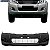 Parachoque Hilux 12/14 Dianteiro Preto Texturizado c/ grade s/farol  s/ furo moldura - Imagem 1
